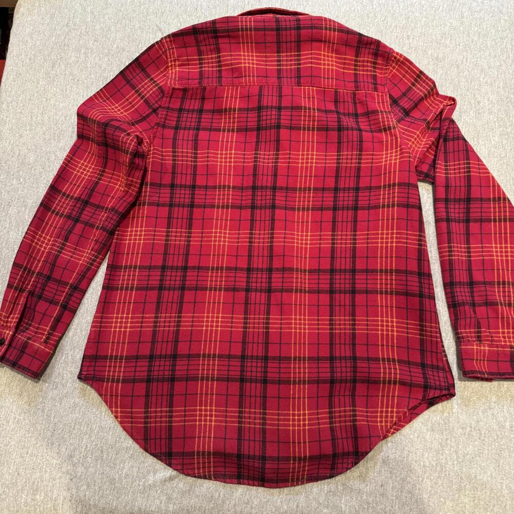 Vans Red Plaid Button-Up Flannel Casual Shirt - Men's Large - Picture 5 of 12